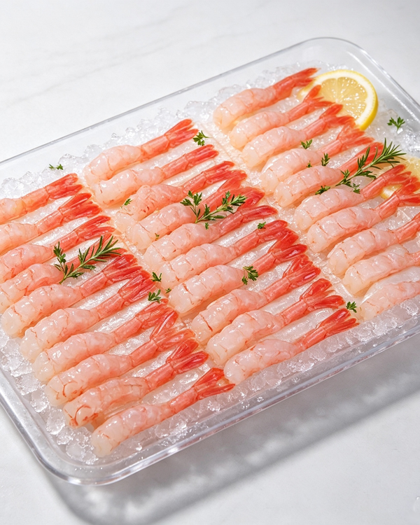 Sweet Peeled Raw Shrimp